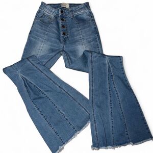Bohemian Pleaded Flare Jeans